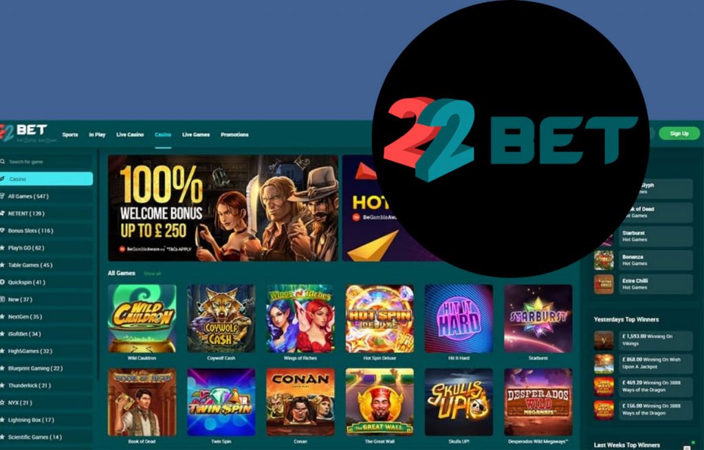 22Bet Casino should be at the top of your list